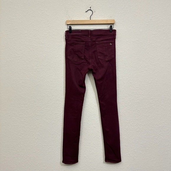 RAG & BONE Mid Rise Skinny Jeans in Port Red - Picture 6 of 12